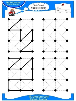 Çocuklar İçin Çizgi Çalışma Sayfaları 